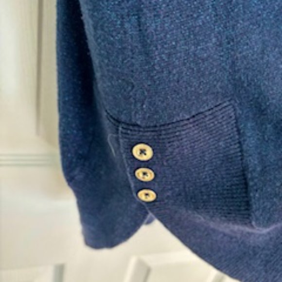 Lilly Pulitzer Shimmery Navy Cardigan - Picture 1 of 5